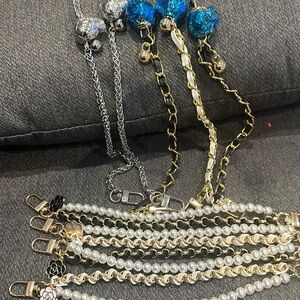 Elegant Gold and Black “Wallet to Bag” Chain Strap